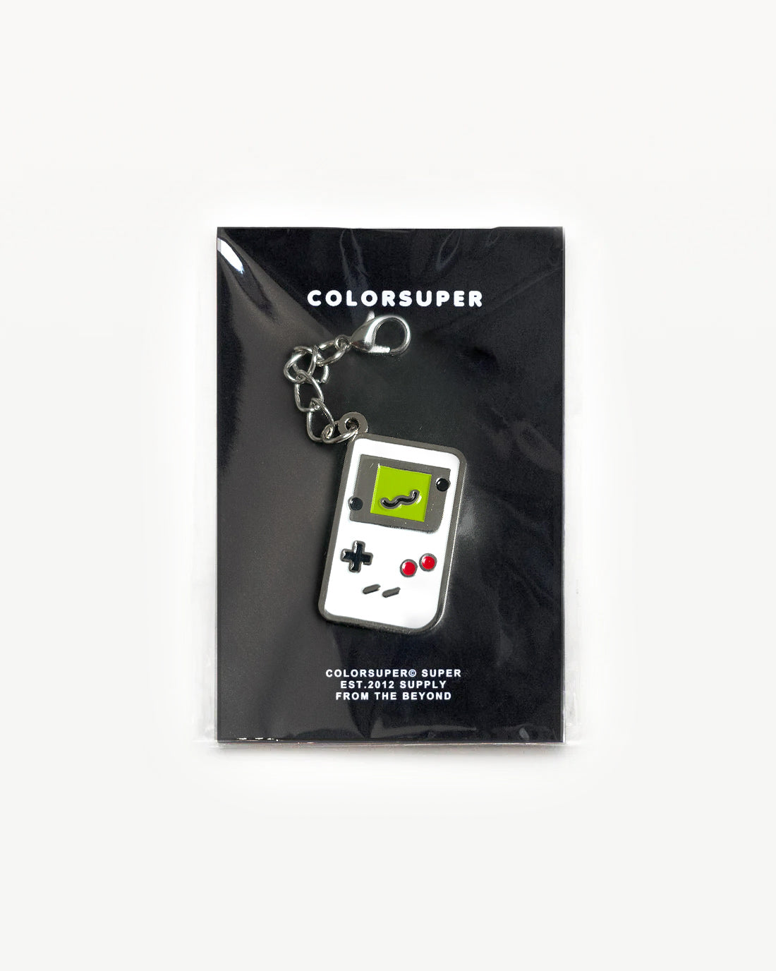 Chrome uwu retro hand held game system bikini charm with lobster clasp.