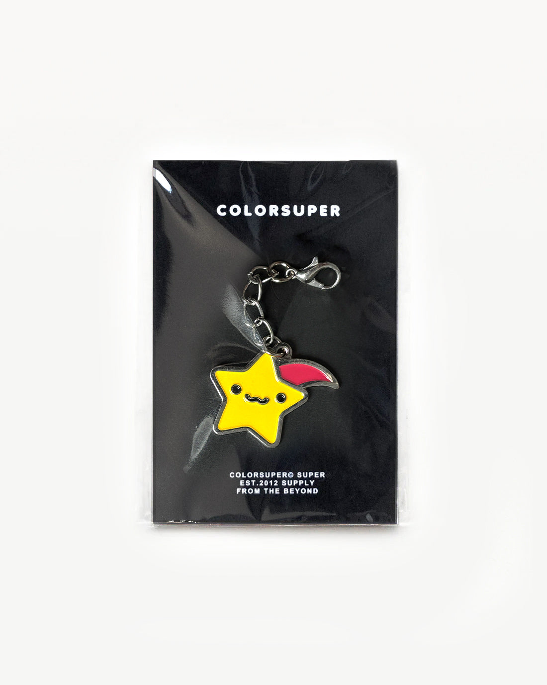 Chrome uwu shooting star bikini charm with lobster clasp.