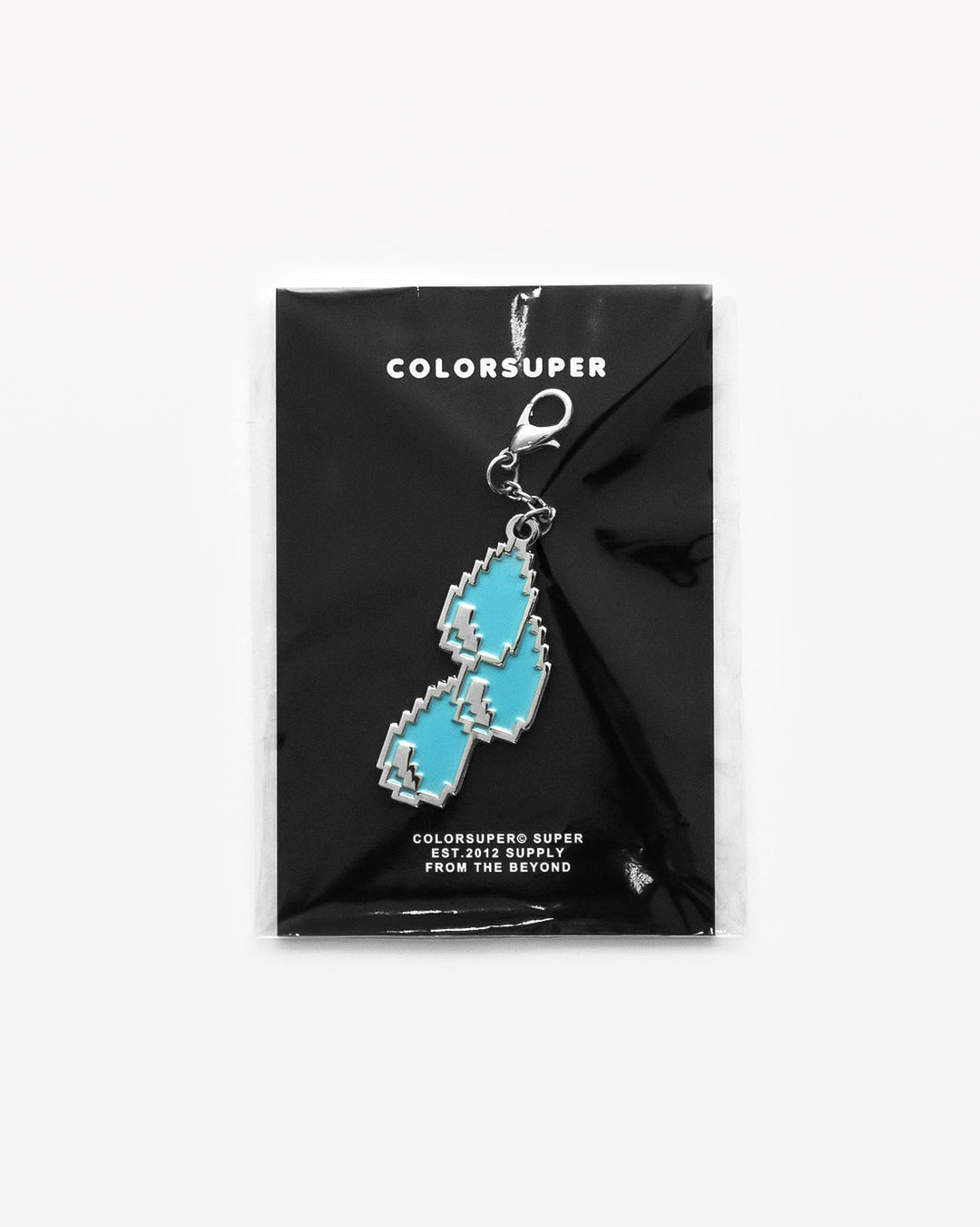 Chrome water drops bikini charm with lobster clasp.