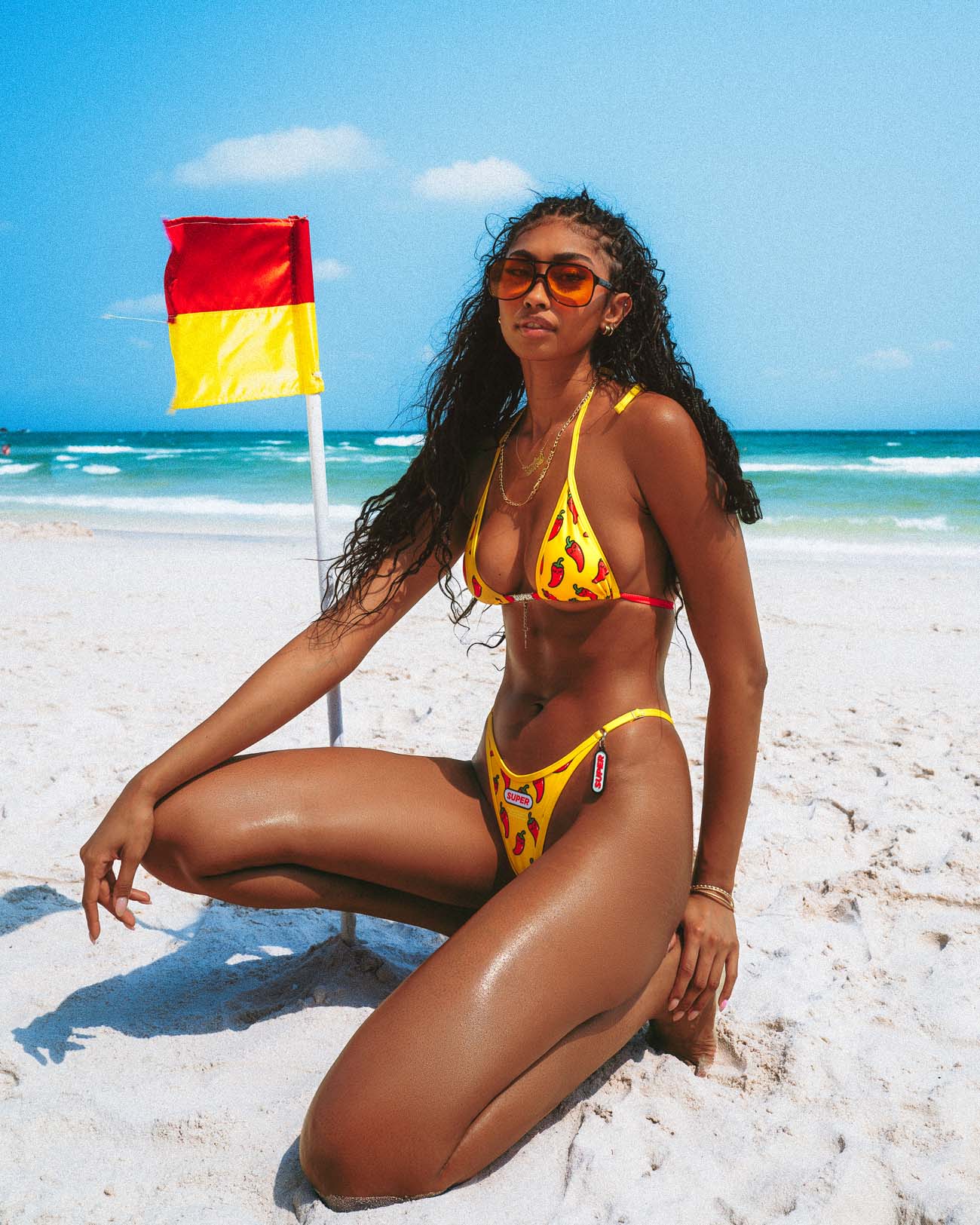 Totally Hot Yellow - (Thong Set)
