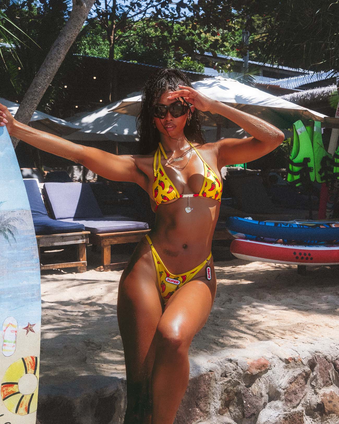 Totally Hot Yellow - (Thong Set)